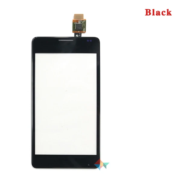 50 шт./лот Высокое качество 4," для sony Xperia E1 Dual D2004 D2005 D2104 D2105 сенсорный экран дигитайзер Передняя стеклянная линза сенсорная панель - Цвет: Черный
