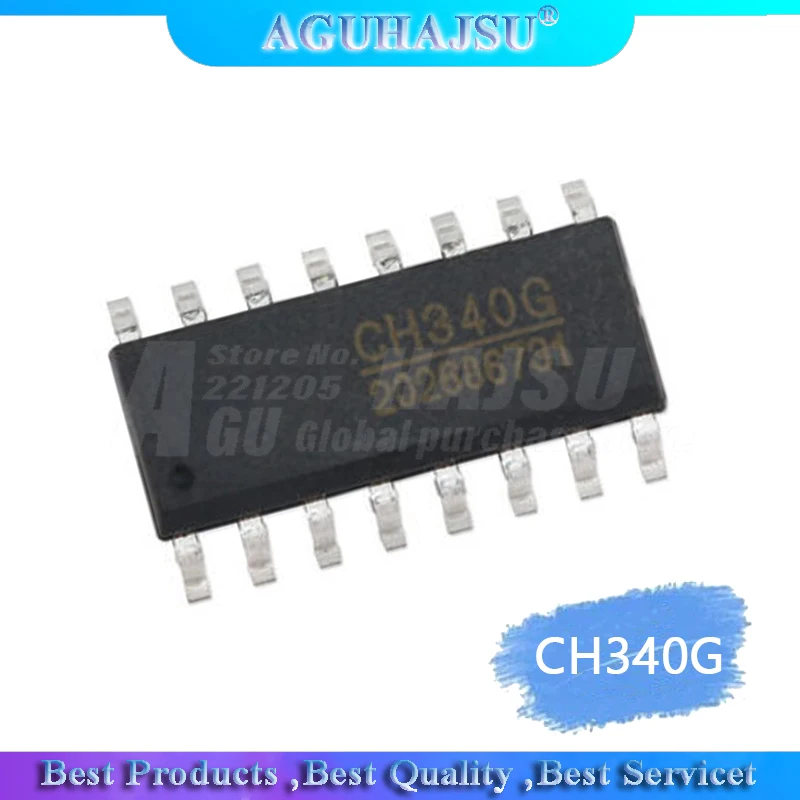 5PCS CH340G SOP16 340G SOP-16 CH340 SOP Original IC R3 Board Free USB Cable Serial Chip | Электронные компоненты и