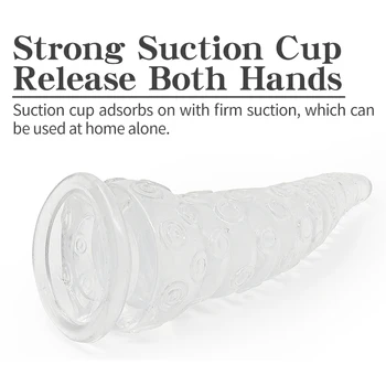 Tentacle Dildo Anal Plug Big Butt Plug Transparent Suction Cup Dildo Anal Sex Toys Penis Phallus For Men Women Anus Expander 5