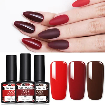 

8ml Gel Nail Polish Autumn Winter UV LED Glitter Nail Polish Set For Hybrid Semi-Permanent Gel varnishes Base Top Coat