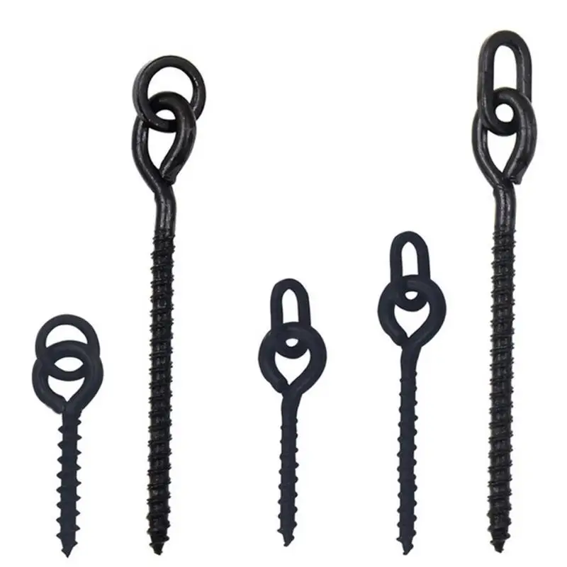 

20x Boile Screw Peg w/ Round/Oval Ring Swivel D-Rig Chod Rig Fishing Tackle