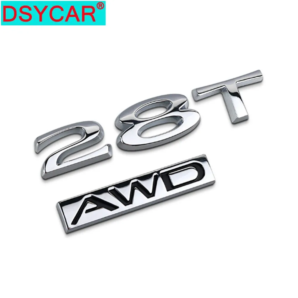 

DSYCAR 1Set 3D Metal 28T AWD Car Side Fender Rear Trunk Emblem Badge Sticker Decals for Buick Angkor Angkola Decorative Accessor