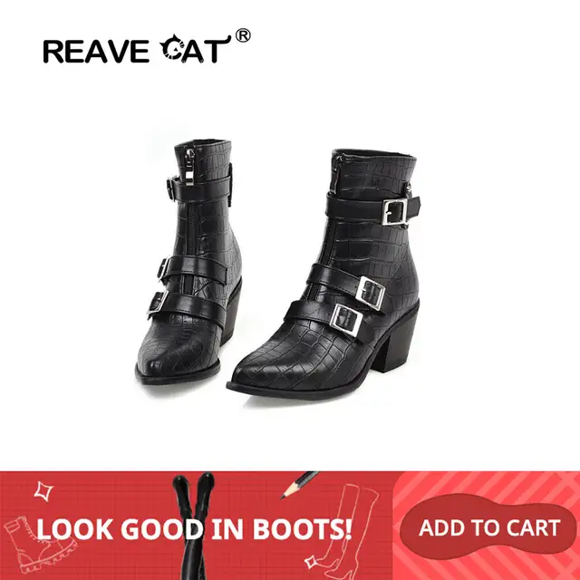 cat square toe boots