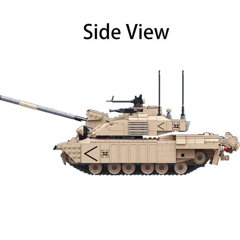 6108 1467PCS Military Vehicle Series Challenger WW2 Tank Truck Mini Army Figures Soldiers Building Blocks Toys For Boys Gifts
