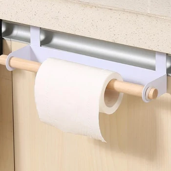 

Kitchen Single Pole Door Back Type Seamless Rag Rack Creative Cabinet Door Storage Rack Multifunctional Debris Rack