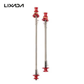 

Lixada 2Pcs Bicycle Skewers Quick Release Ultralight Titanium Axle QR Skewer Mountain Road Bike Cycling MTB Wheel Hub Skewers