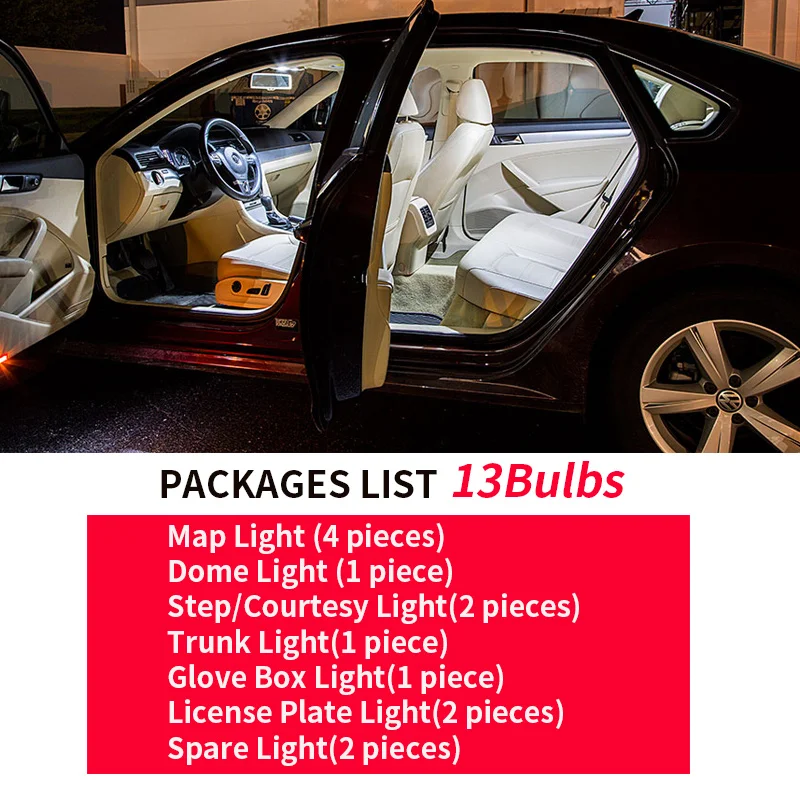 13pcs ȭƮ   ڵ LED  ׸ ŰƮ Canbus 2014 2015 BMW i3  Ʈũ ȣ 