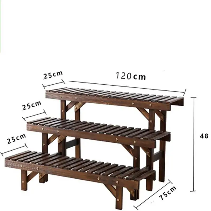 MODEL C Macetas Estanteria Jardin Estante Repisa Para Plantas Escalera Decorativa Madera напольная стойка для балкона Цветочная Полка Подставка для растений - Цвет: MODEL C