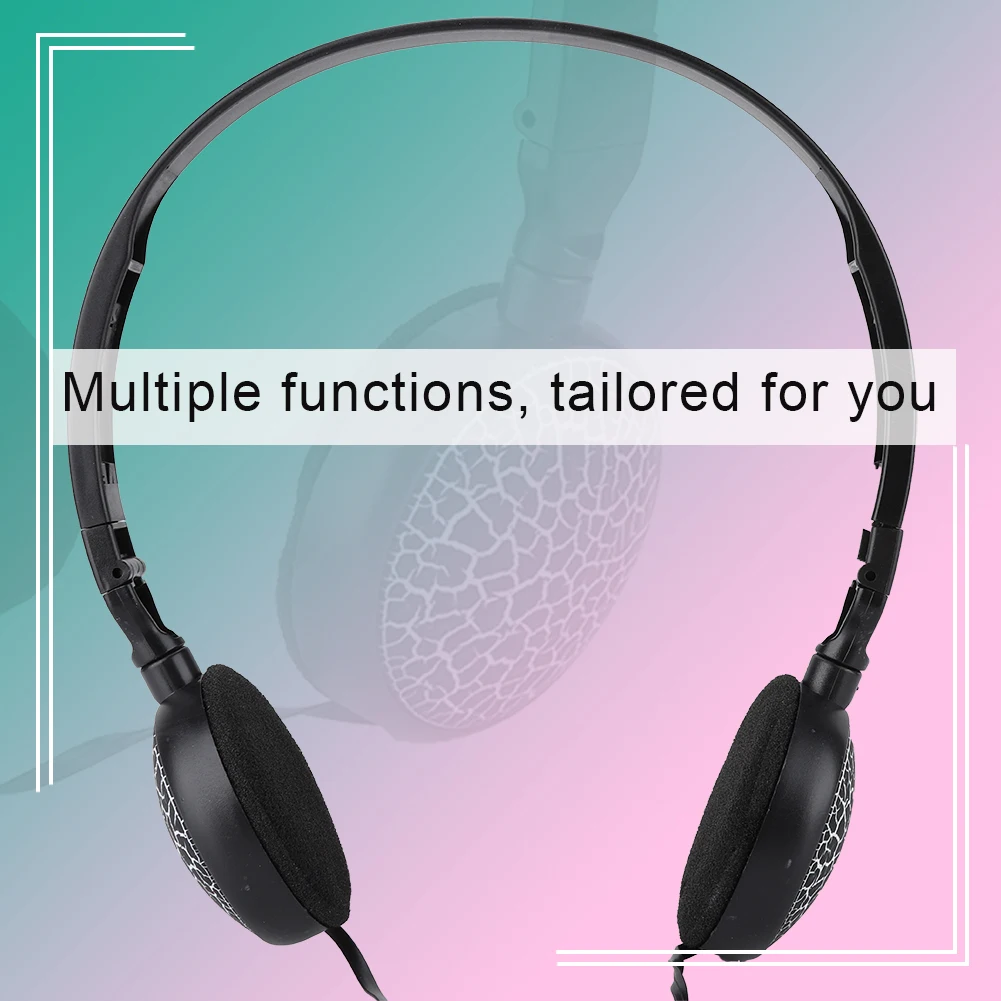 Puseky Новые портативные проводные наушники 3D стерео Складная гарнитура аудио Mp3 регулируемые наушники для музыки