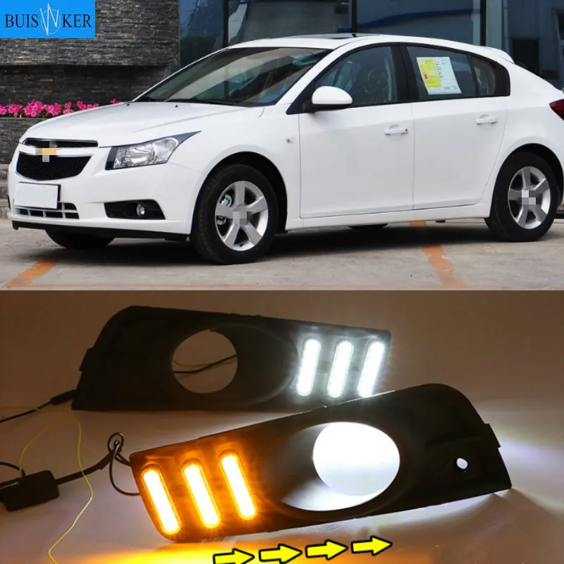 

Светодиодный дневные ходовые огни с указателем поворота, для chevrolet cruze 2009, 2010, 2011, 2012, 2013, 2014, 2 шт.