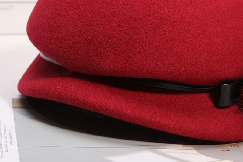 Mother Gift Lady Autumn And Winter Fashion Woolen Cloche Hats Woman Party Formal Top Grade Wool Felt Hat Cap LM079