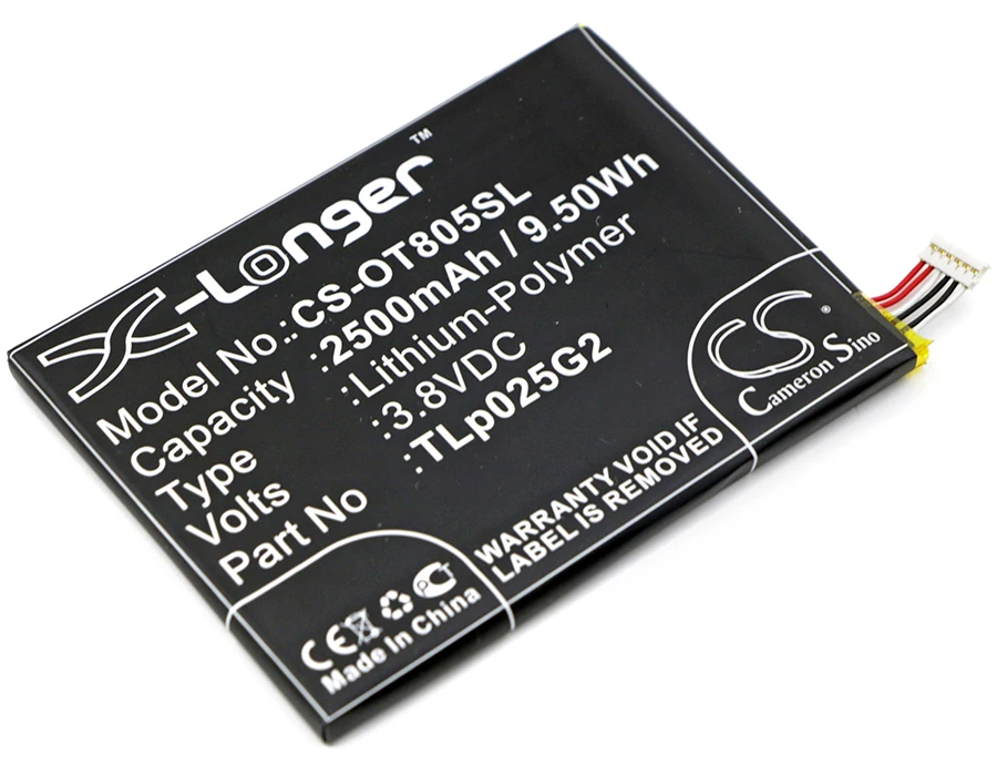 CS 2500mAh/9.50Wh battery for Alcatel One Touch Pixi 3 8&quot 3G 4 6.0 OT- 9001A 9001X 8050D CAC2580010C2 | Электроника