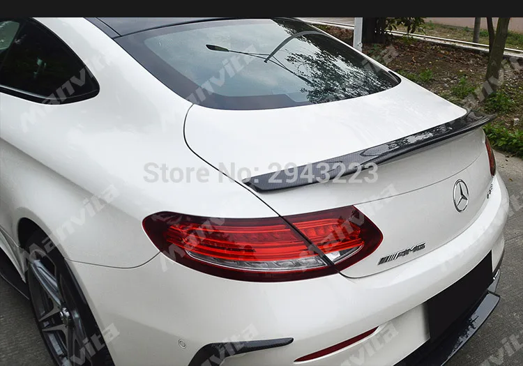 For Mercedes Benz W5 Coupe 15 18 C63 Amg C0 C250 C180 C300 C350 Car Carbon Fiber Rear Trunk Boot Lip Roof Spoiler Wing Spoilers Wings Aliexpress
