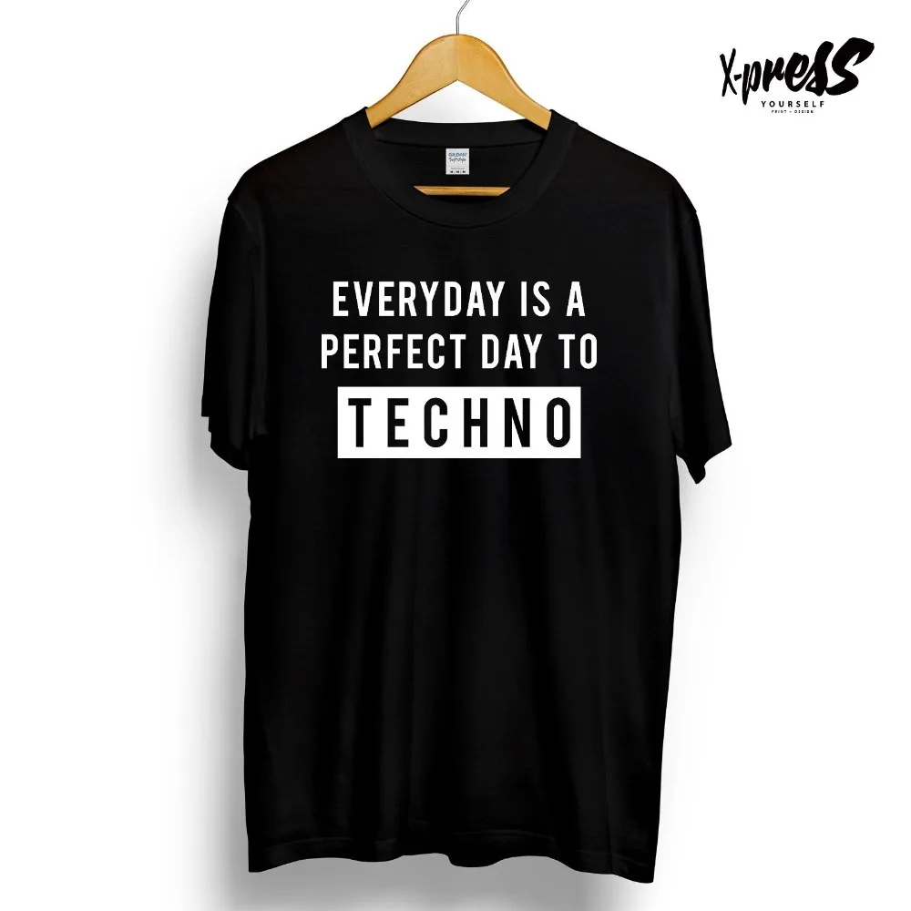 Футболка с надписью Perfect Day To Tech со слоганом Модные приталенные топы круглым
