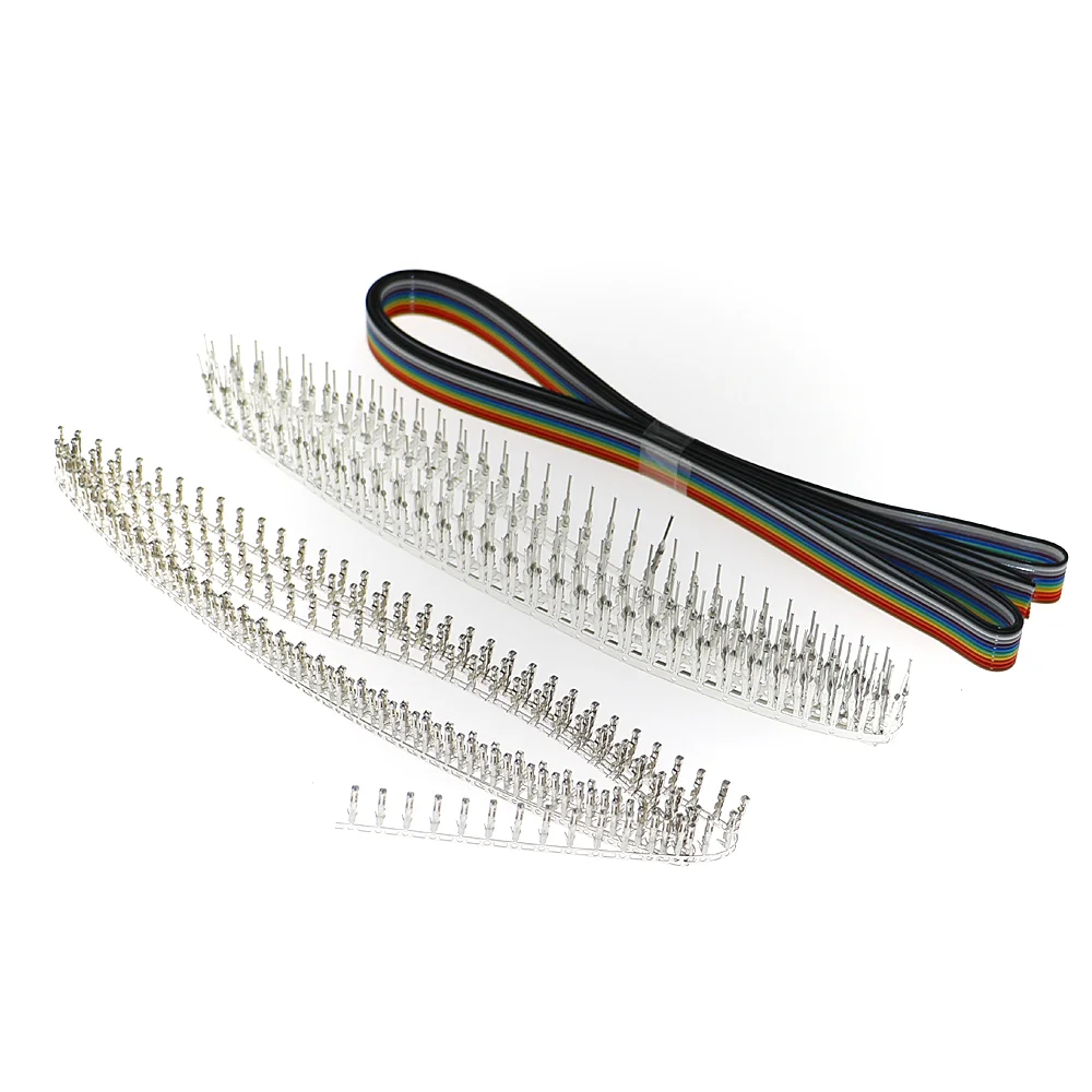 635 개/상자 40 핀 2.54mm 피치 단일 행 핀 헤더, 커넥터 하우징 암, 수/암 핀 커넥터 키트