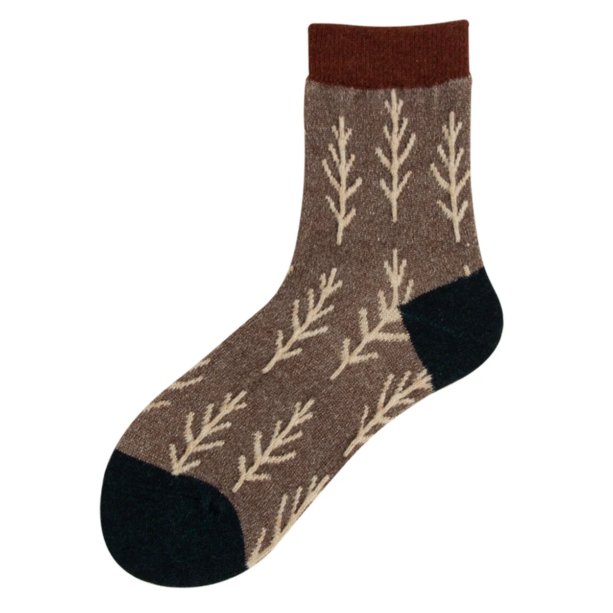 light brown 1 Jeseca, рождественские носки для женщин, зимняя плотная теплая шерсть, носки с мультяшным животным принтом, японские кавайные милые винтажные носки для девочек - Цвет: light brown 1