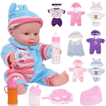 

12 Inch Baby Reborn Dolls for Kids Silicone Child Doll Lifelike Newborn Fashion Baby Doll Toys For Children Birthday Gift