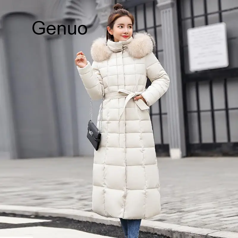 X-Long New Arrival Fashion Slim Women Winter Jacket Cotton Padded Warm Thicken Ladies Coat Long Coats Parka Womens Jackets