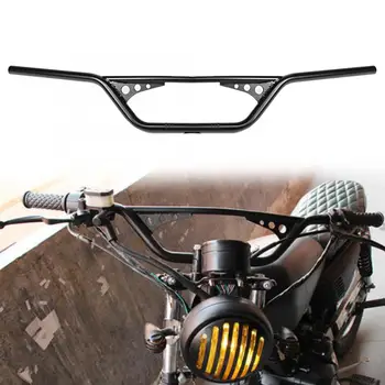

Motorcycle Retro Handlebar Universal Handle Bar 7/8in 22mm/0.87in Matte Black Fits for CG125 Aluminum Alloy Handlebar