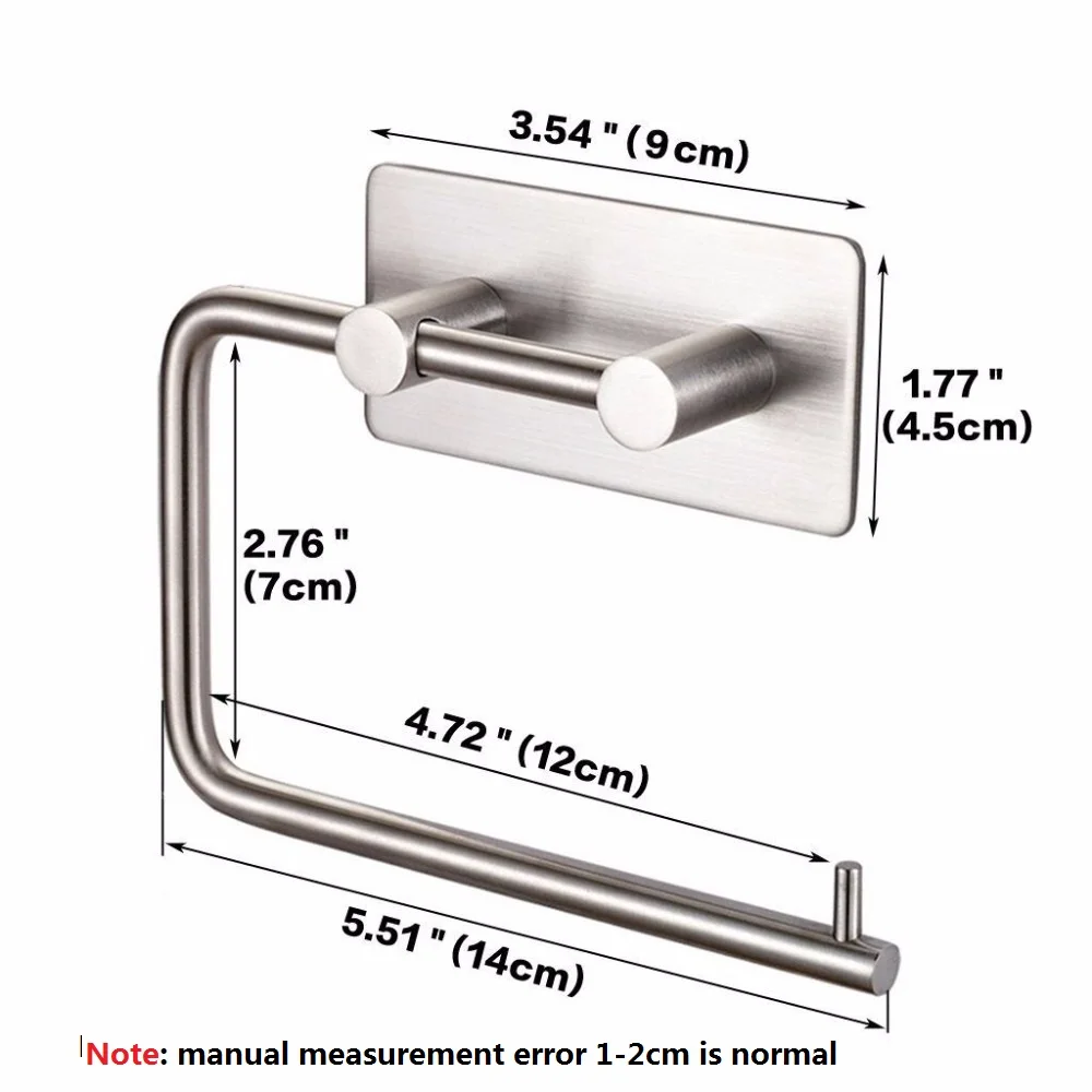 Горячая самоклеющаяся стильная кухонная бумага из нержавеющей стали, держатель для туалетной бумаги, держатель для туалетной бумаги, держатель для хранения туалетной бумаги в ванной комнате, современная вешалка - Цвет: 3
