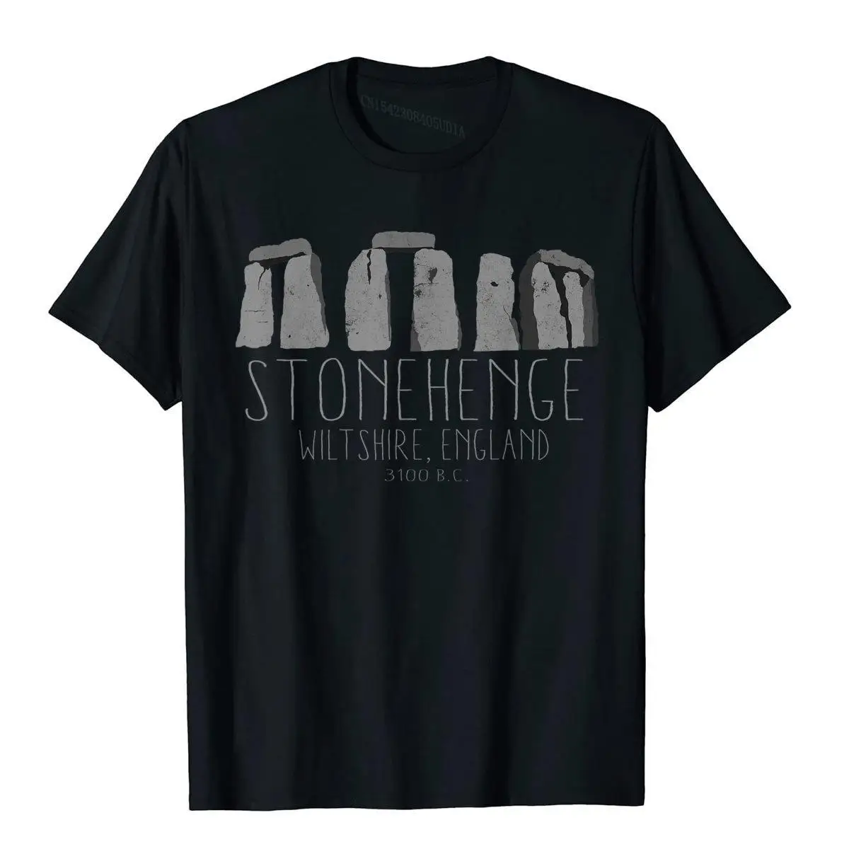 Stonehenge Ancient Britain Archaeology History T-shirt__B11679black