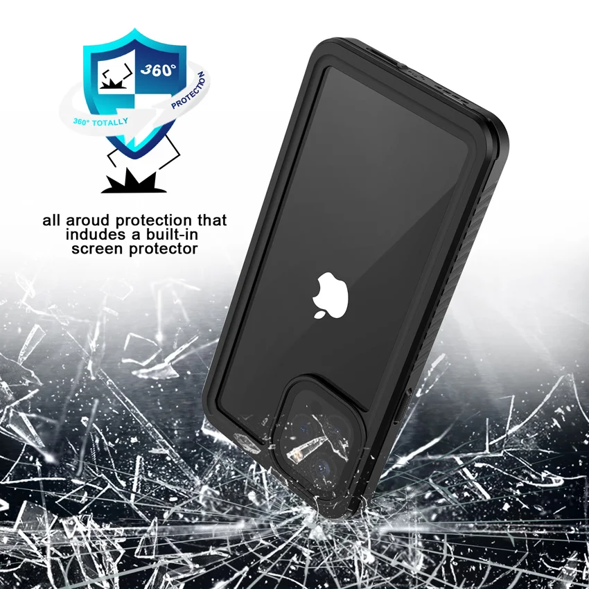 Full Sealed Underwater Case for Apple iPhone, Waterproof Diving Cover, iPhone 15,14,13, 12,11 Pro Max,, XS Max, XR, 6s,7, 8 Plus