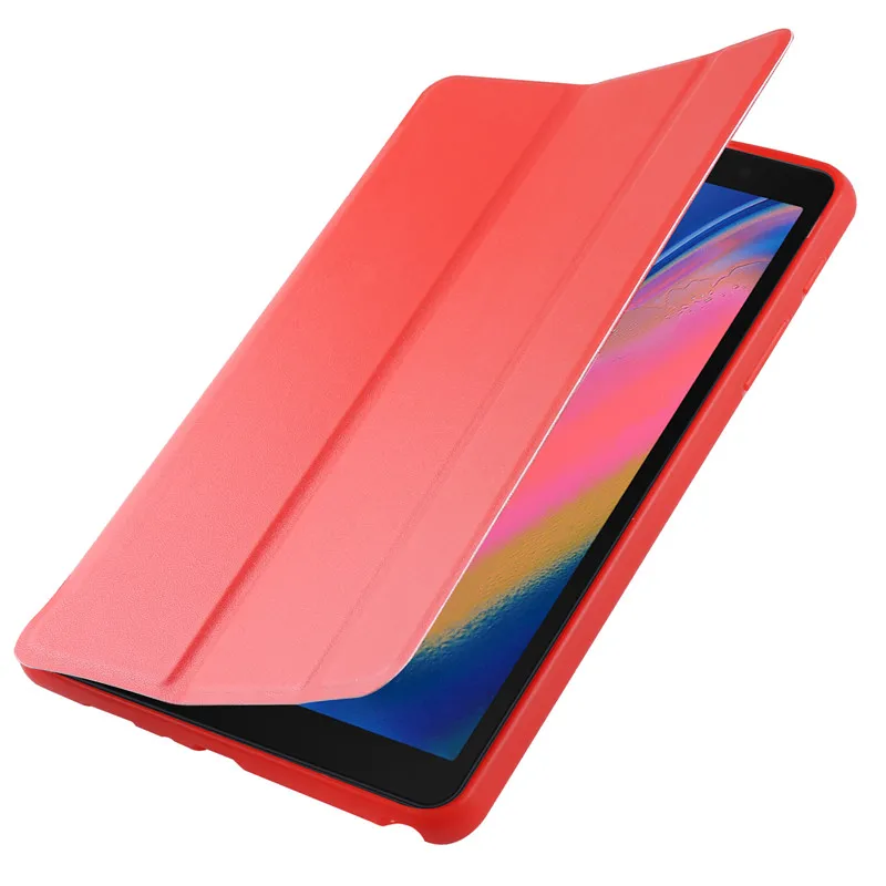 Мягкий чехол из ТПУ для Samsung Galaxy Tab A 8,0 SM-P200 чехол ультратонкая подставка чехол для Galaxy Tab A SM-P200 SM-P205 чехол funda - Цвет: red