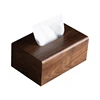 Walnut Tissue Box with Removable Lid Luxury Wooden Paper Holder Napkins Case 2