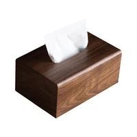 Walnut Tissue Box with Removable Lid Luxury Wooden Paper Holder Napkins Case 2