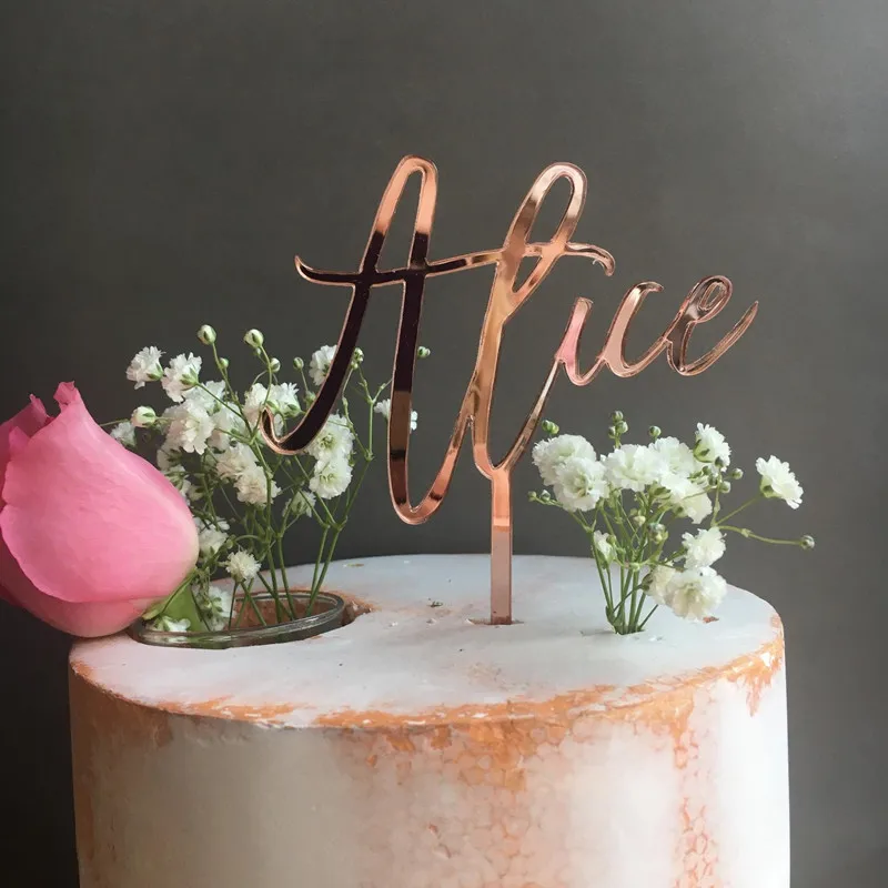 

Custom Acrylic Cake Topper Personalized Name Happy Birthday Cake Topper Party Supplies Baby Shower Cake Topper Decorations