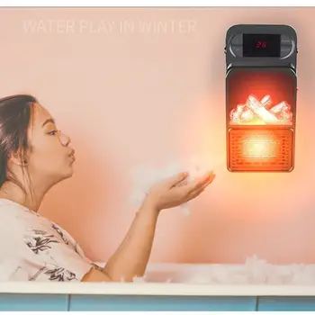 

2019 New Portable Flame Heater 3D Simulation Flame Heater Fast Hot Mini Air Conditioning Fan Home Desktop Heater Home Use