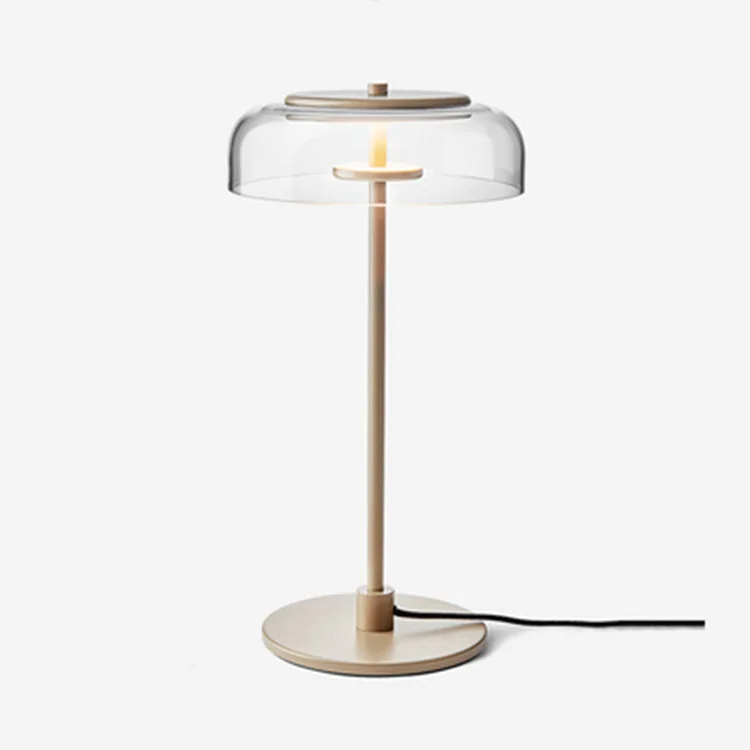 Современный круглый стеклянный напольный светильник, Настольный светильник, дизайнерская стоящая лампа для гостиной, офиса, торшер, светодиодный прикроватный светильник ing - Цвет абажура: table lamp