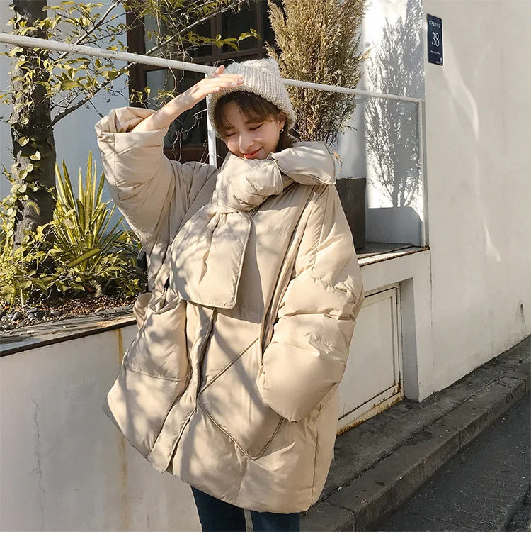 Южная Корея, Dongdaemun, женское платье, пуховое пальто, пуховое пальто, белое, утиный пух, средней длины, модный пуховик для женщин и мужчин