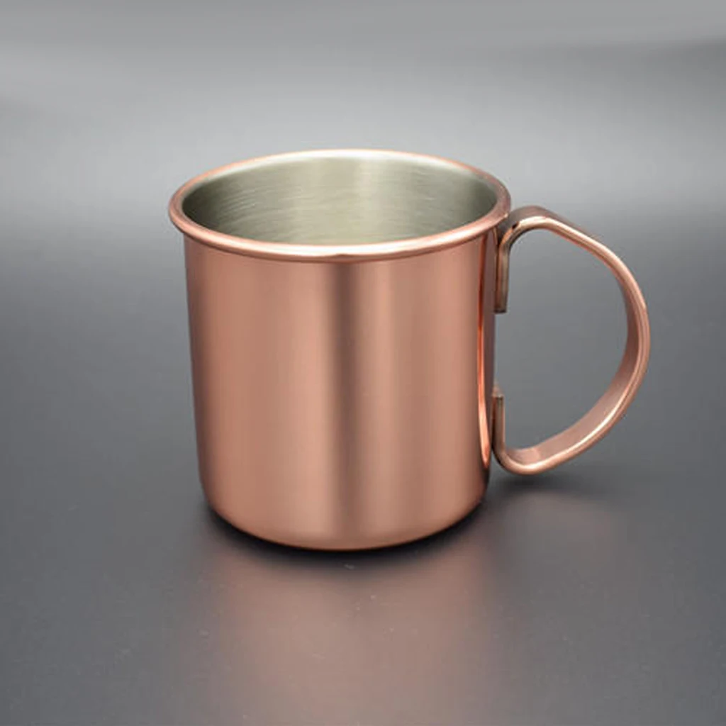 STAINLESS STEEL WITH COPPER PLATED MOSCOW MULE CUP MUG Hammered 5 Types