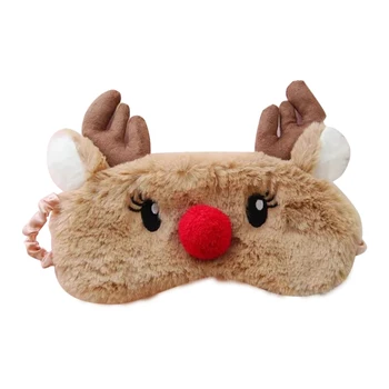 

Cartoon Plush Elk Eye Mask Elastic Shading Sleeping Protection Eye Mask