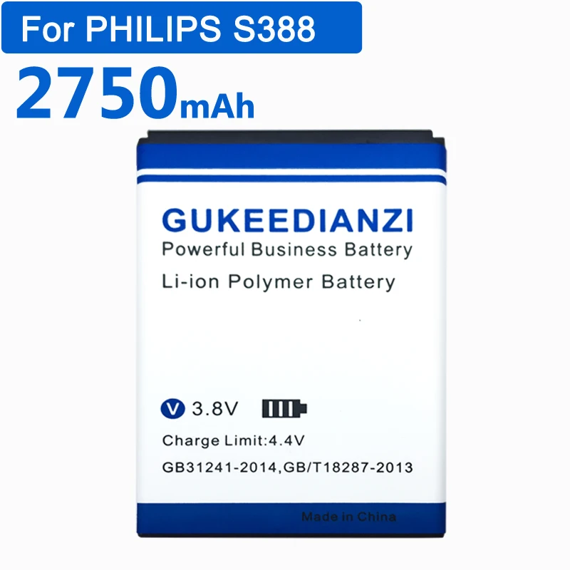 AB1700AWML 2750mAh Сменный аккумулятор для PHILIPS S388 CTS388 литий-полимерные батареи