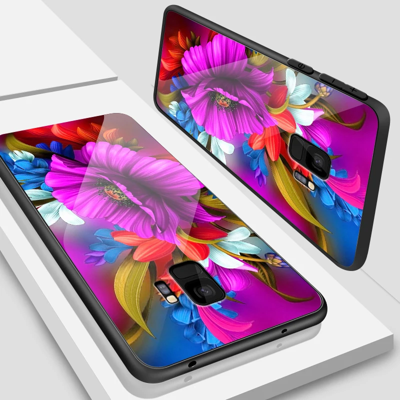 W214 Чехол из закаленного стекла для OnePlus 3 3T 5 5T 6 6T 7 7 Pro для Samsung Galaxy S8 S9 S10 Plus, противоударный чехол-бампер - Цвет: W214