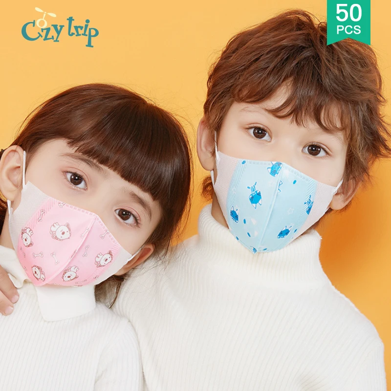 

5/10/30/50PCS Kids Mouth Mask Anti Bacterial PM2.5 Face Mask Cute Child Mask Protective Dustproof Mask for Kids