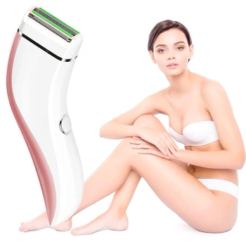 

Women Electric Epilator Portable Shaver Wet & Dry Rechargeable Body Hair Remover Arm Body Face Leg Bikini Trimmer w/ Base