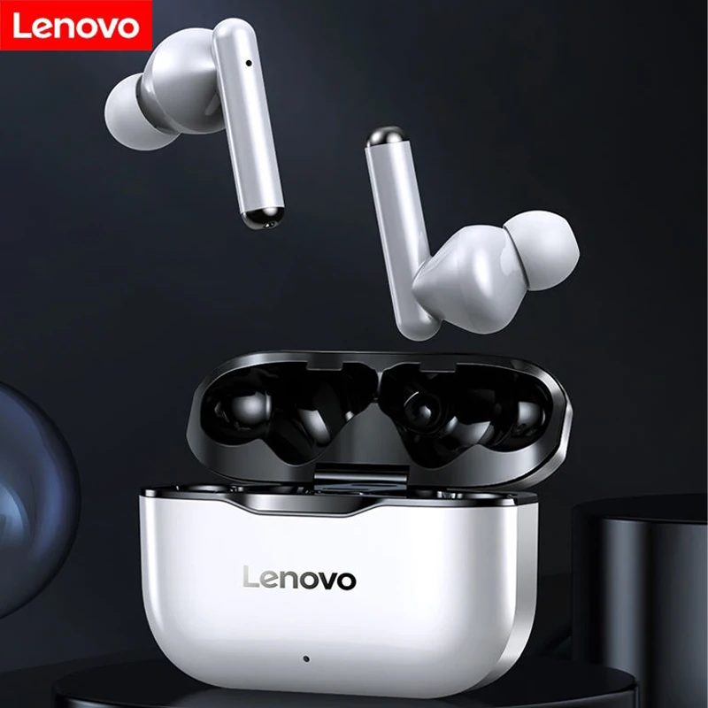 Earphone Stereo Bluetooth-Headset Lenovo Lp1 Wireless Original Ipx4 Waterproof Battery