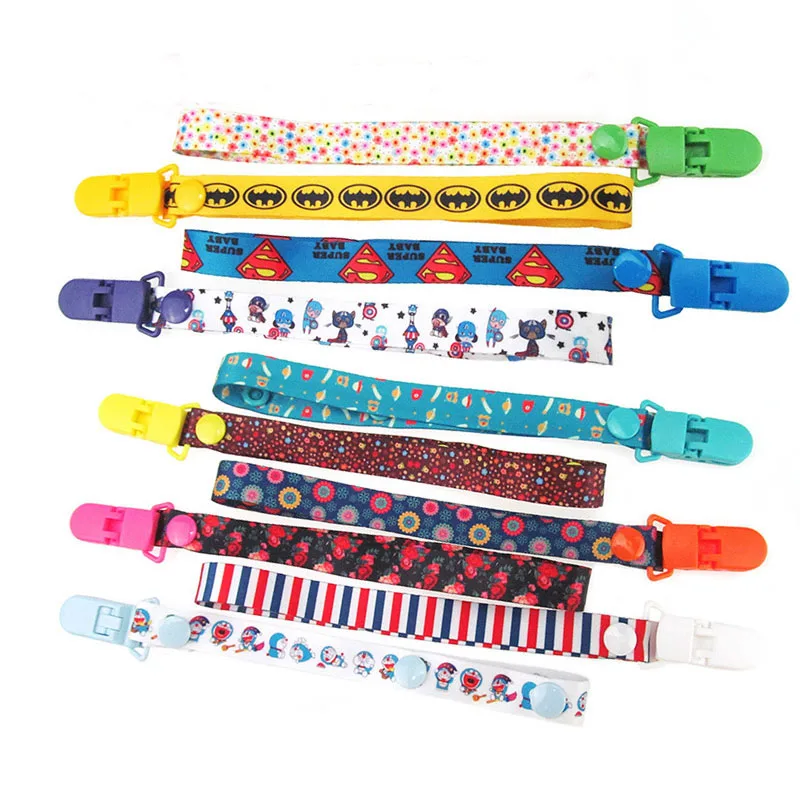 

1pcs Baby Pacifier Clips Chain Cartoon Funny Dummy Nipple Belt Teether Pacifier Holder Clip For Baby Safe Soother Chain J0157