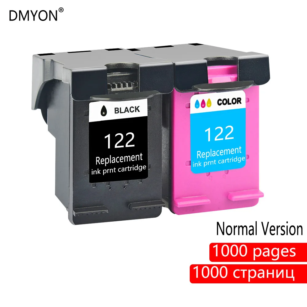 DMYON 122XL Refill Ink Cartridge Replacement for HP 122 Deskjet 1000 1050 2000 2050 2510 3000 3054 4500 4630 4632 5530 Printer