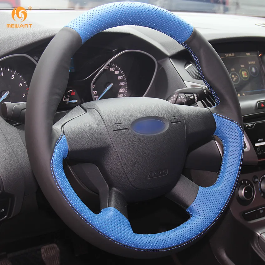 MEWANT черная синяя натуральная кожа фотоаксессуары для Ford Focus 3 2012 2014 KUGA Escape 2013 2016