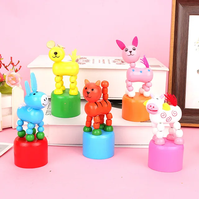 3PCS Funny Wooden Deformation Robot Children Gift Clown Doll Action Figure Toys Education Models Toys For Children Birthday Gift 3