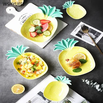 

1PCS ceramic home breakfast fruit bowl salad snack snack nut nut plate sushi steak tray kitchen supplies