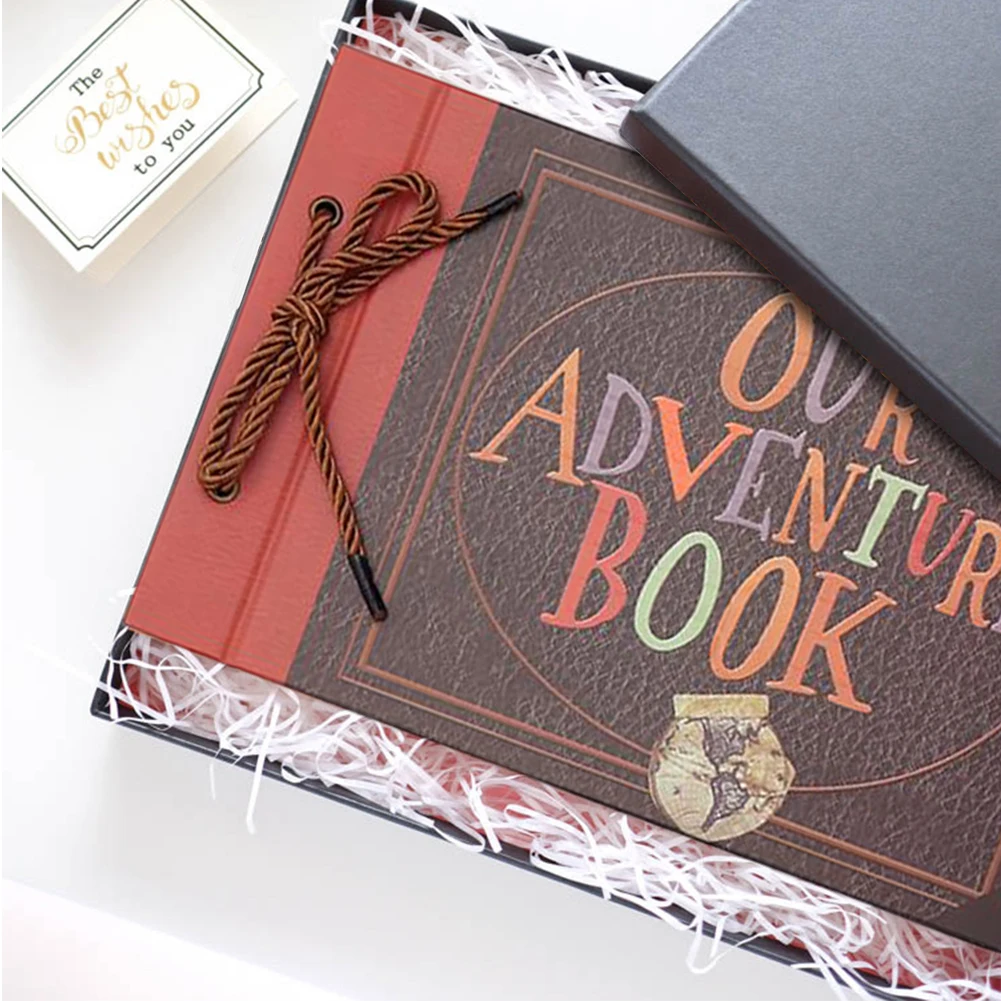 Travel DIY Scrapbook Adventure Home Decor Craft Vintage With Tether Manual Paste Handmade Loose Leaf Photo Album Gift Insert