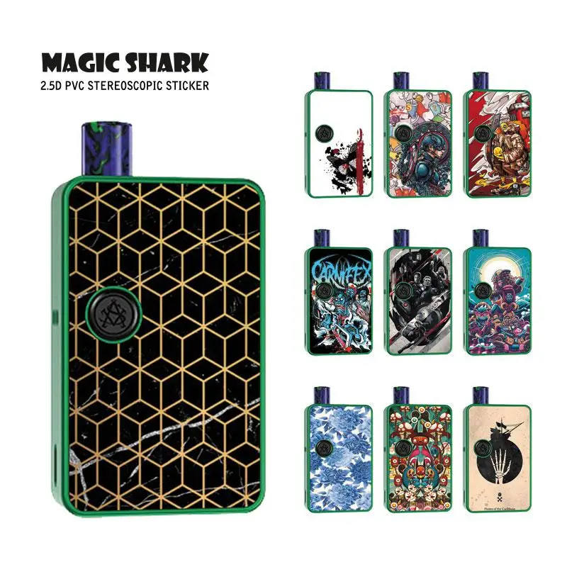 

Magic Shark 2.5D Stereo Blood Butterfly Flower Skeleton Avengers Cover Film Case Skin for Asvape MICRO ELF