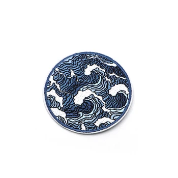 

100PCS/lot Wave Embroidery Patch Surf Fashion Style Creative Iron on Patch for Clothes Personality DIY Accessories Patch S99
