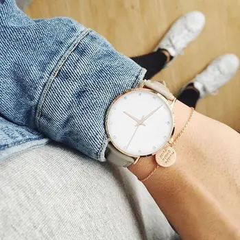 

HOT Luxury Crystal Women Watches Ladies Leather Quartz Watch Diamond-studded PU Belt Female Quartz Watch Hot