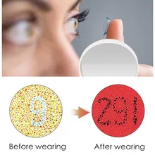 Цвет-слепота очки Lnvisible красный зеленый цвет слепые очки для женщин и мужчин цвет слепой Невидимый водительская Лицензия взгляд на картинку тест